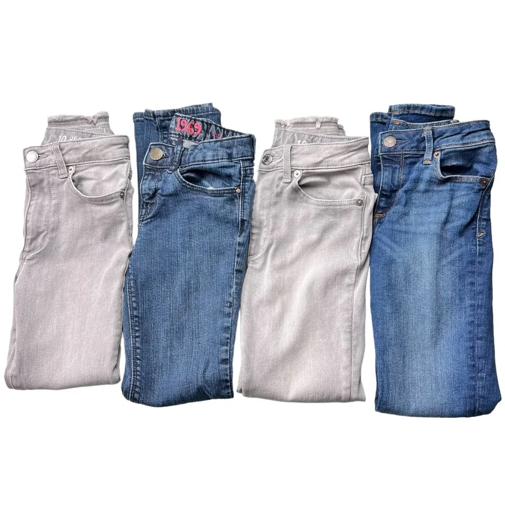 Gap Kids Set of 4 Girls Denim Jeans Size 10